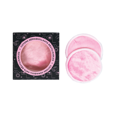 Cotons en Bambou Lavables et Réutilisables - Rose