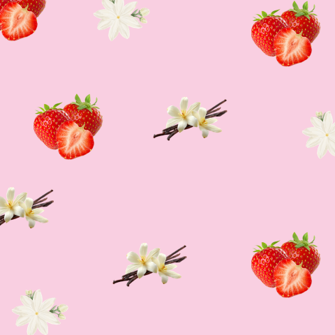 Exfoliant corporel fraises, vanille & jasmin