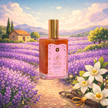 Huile sèche scintillante- Fleurs de provence