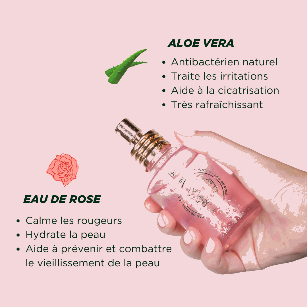 Brume tonifiante à l’eau de rose