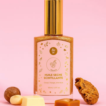 Huile sèche scintillante -  Vanille & caramel
