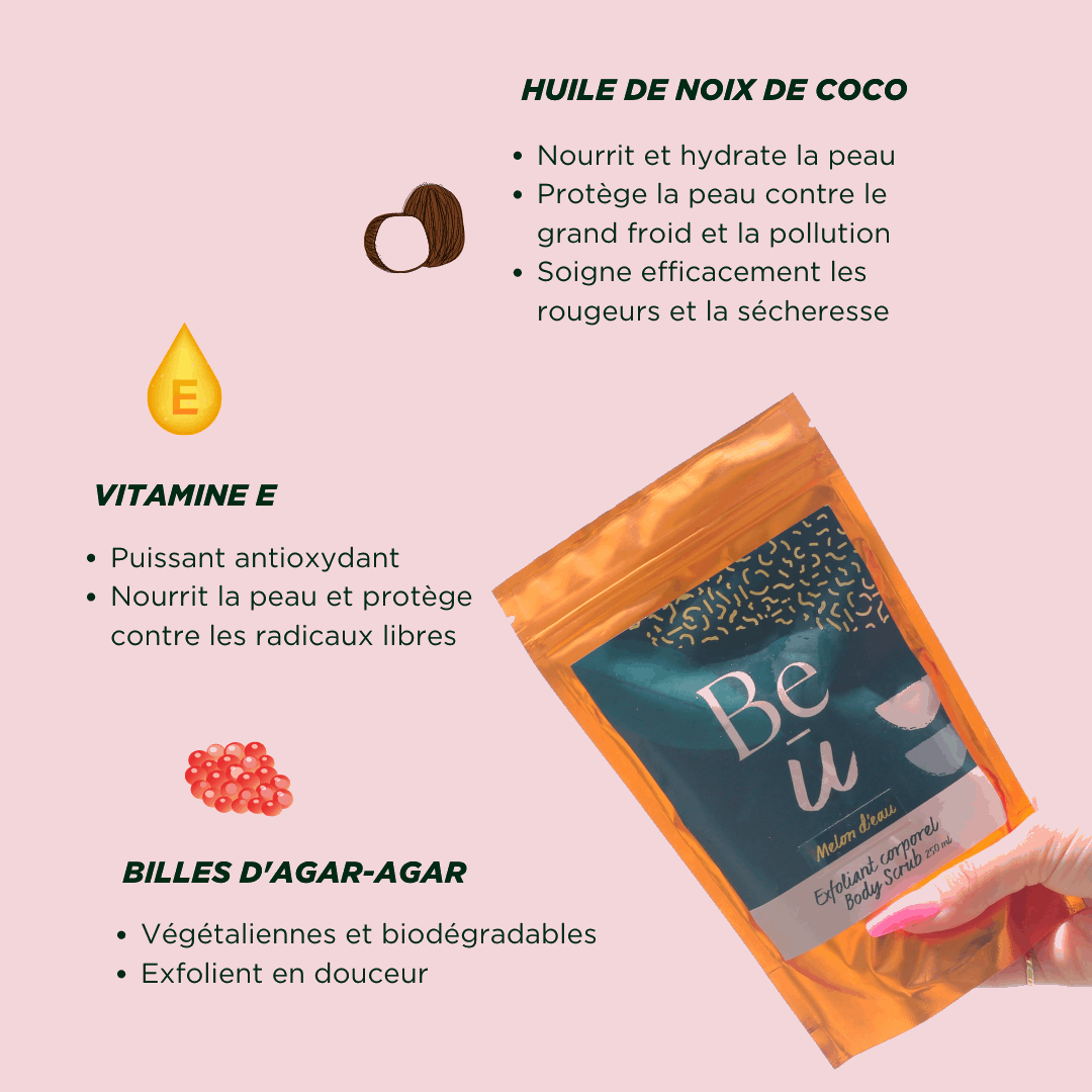 Exfoliant Ridha Exfoliant corporel Monoï | Gommage hydratant vegan